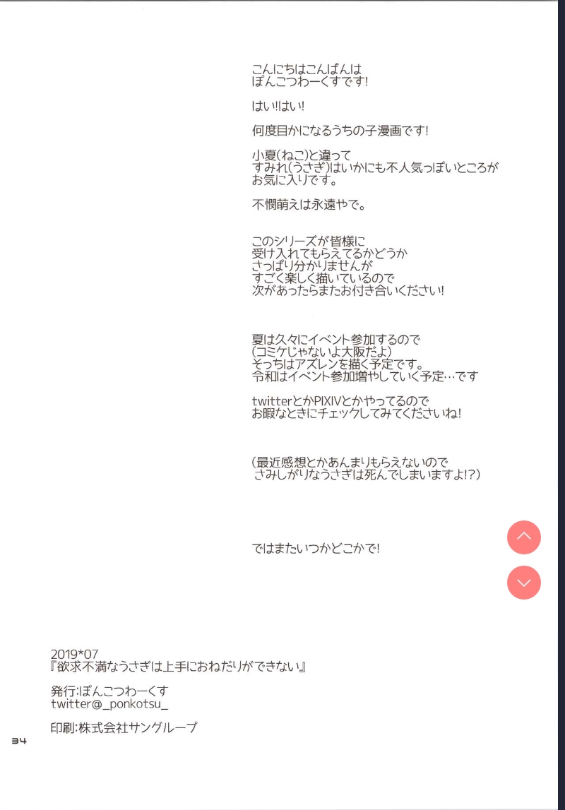 Yokkyuu Fuman na Usagi wa Jouzu ni Onedari ga Dekinai [Chinese]