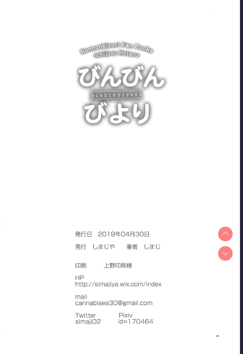 (COMIC1☆15) Bin Bin Biyori (Non Non Biyori)