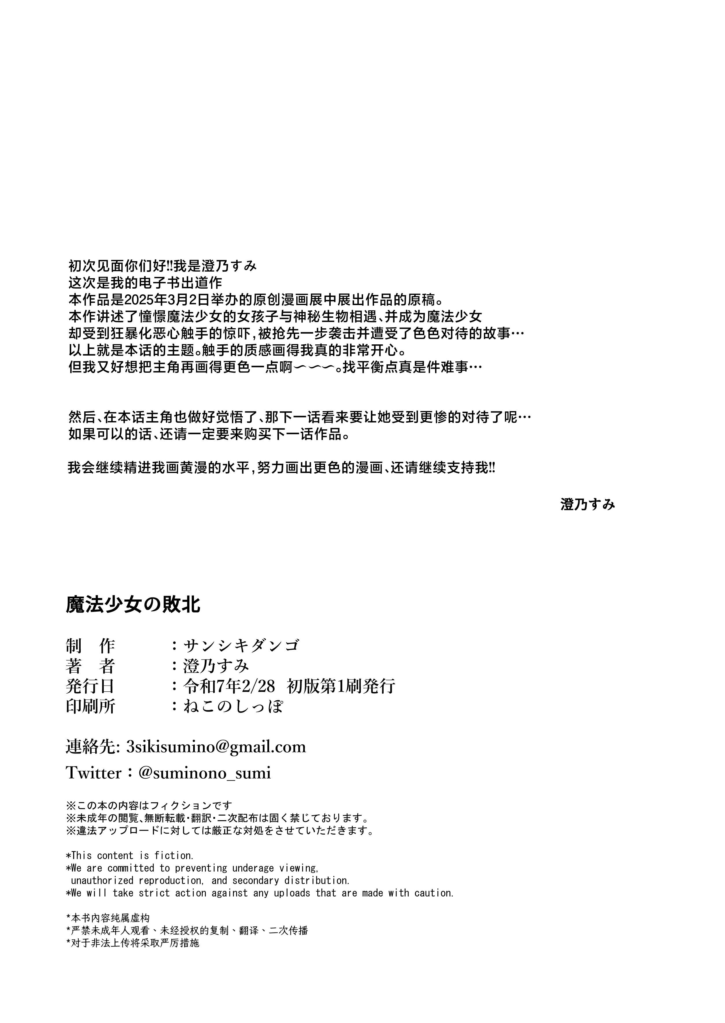 魔法少女の敗北｜魔法少女的战败